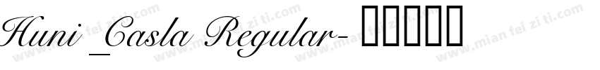 Huni_Casla Regular字体转换